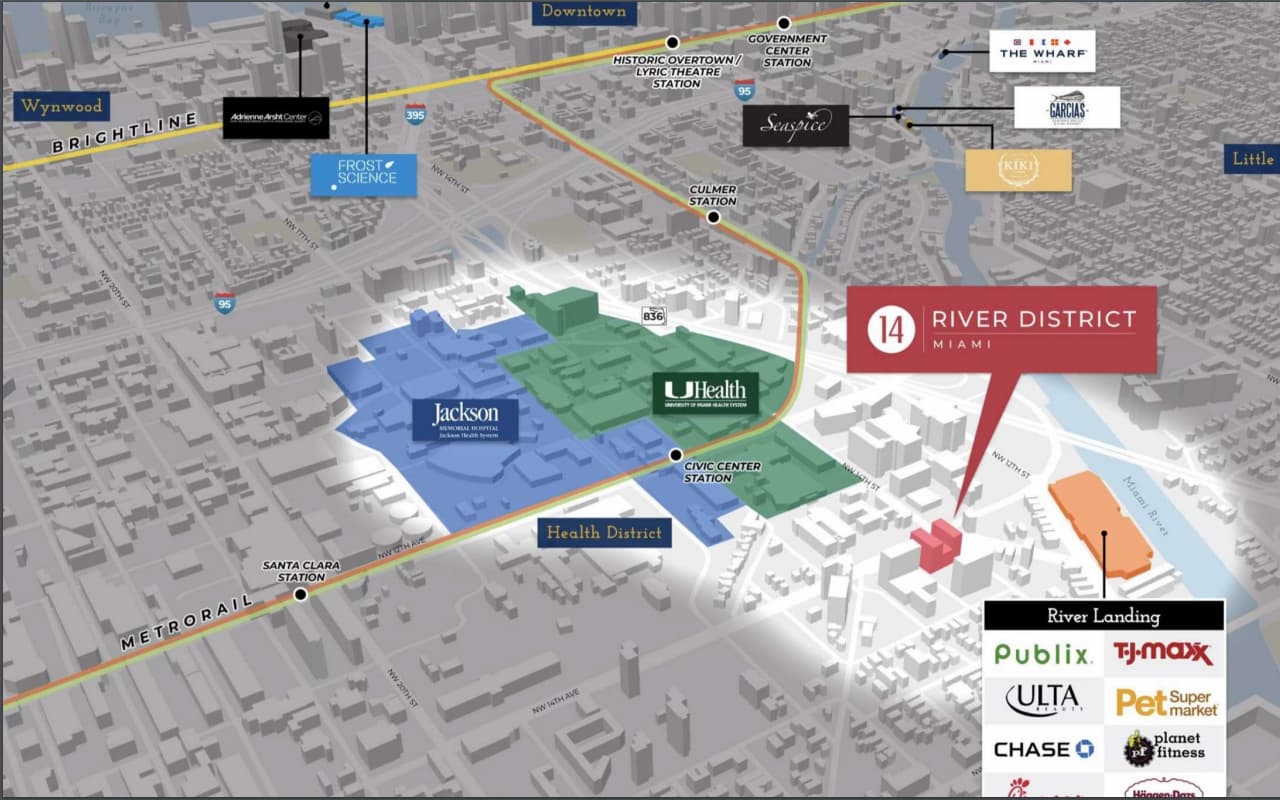 mapa de river distric 14
